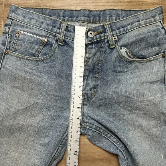 Selvedge Jeans Men 30x29 Blue Dirty Wash Straight Leg Japanese Redline Denim